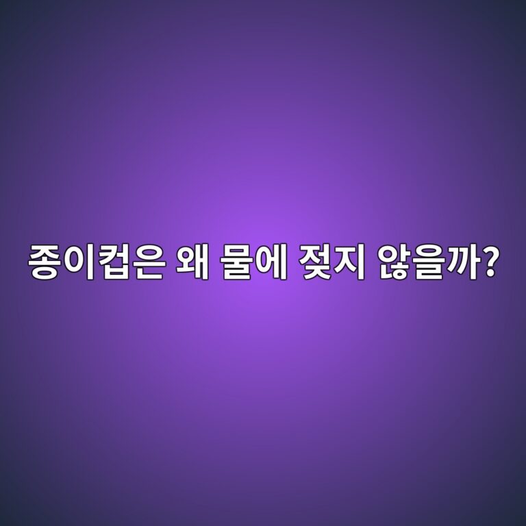 종이컵은 종이인데 왜 물에 젖지 않을까? 1 eca285ec9db4ecbbb5ec9d80 ec999c ebacbcec9790 eca096eca780 ec958aec9d84eab98c 1786460070